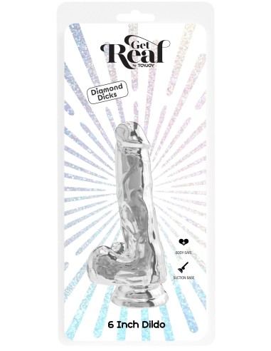 Gode Réaliste Diamond Dick 13.5 x 3.7cm Transparent