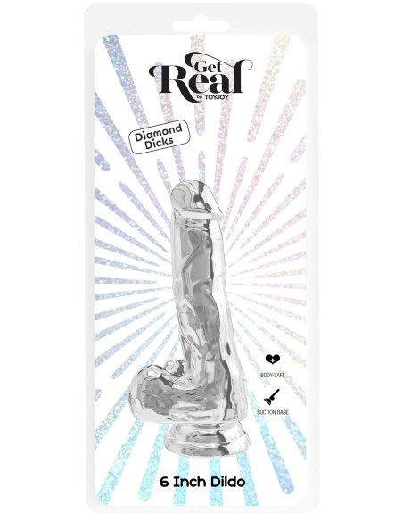Gode Réaliste Diamond Dick 13.5 x 3.7cm Transparent Gode Réaliste Diamond Dick 13.5 x 3.7cm Transparent