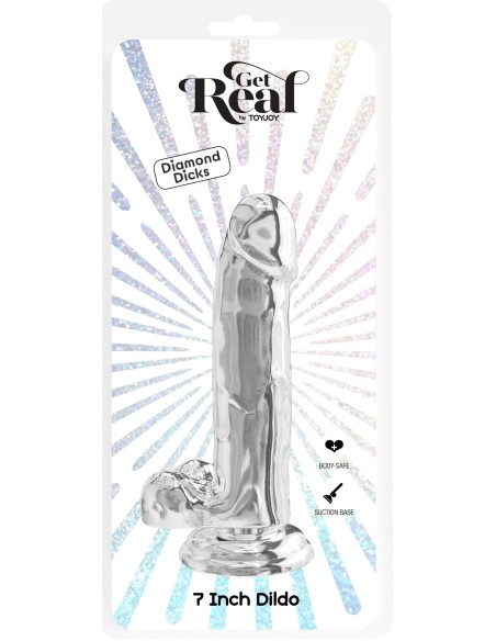 Gode Réaliste Diamond Dick 15.5 x 4cm Transparent Gode Réaliste Diamond Dick 15.5 x 4cm Transparent