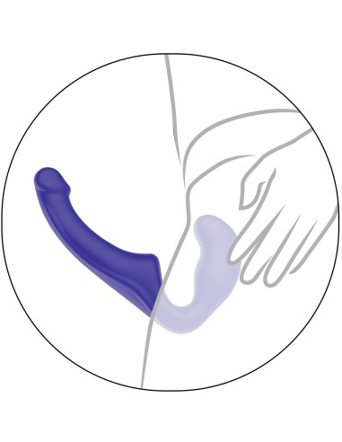 Gode Sans Harnais Purpie 16 x 4cm