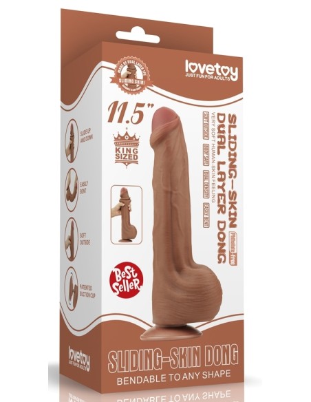 Gode Sliding Skin 20 x 5.3 cm Marron Gode Sliding Skin 20 x 5.3 cm Marron