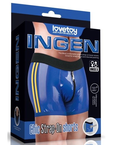 Boxer Chic Strap-On Bleu