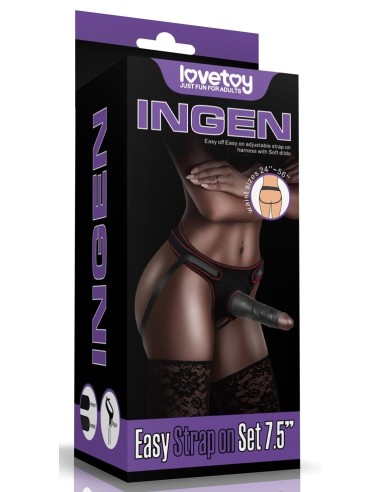 Gode ceinture Easy Strap-On 17.5 x 5 cm Marron