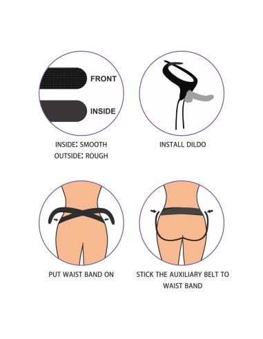 Gode ceinture Easy Strap-On 17.5 x 5 cm Marron