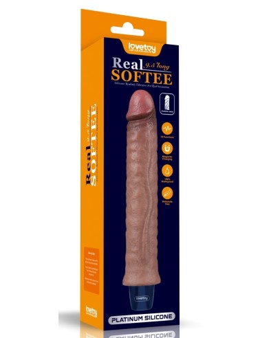Gode vibrant Softee Wizz 21 x 4cm Marron