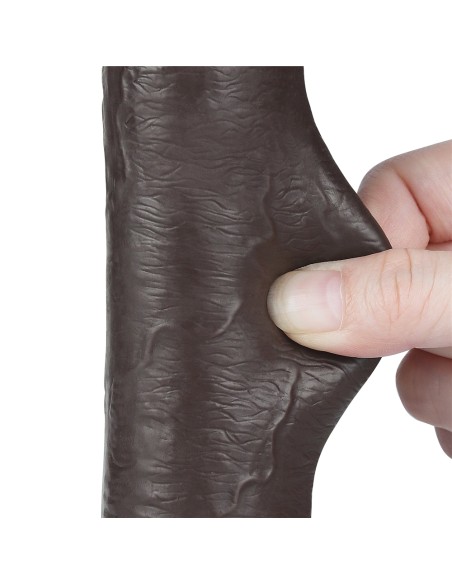 Gode Sliding Skin 17 x 3.5cm Noir