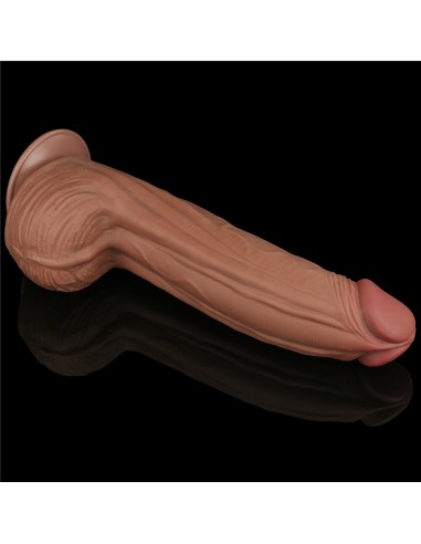 Gode Sliding Skin 23 x 6cm Marron - Dildos XL - Largeur + de 6cm - 12
