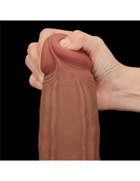 Gode Sliding Skin 23 x 6cm Marron - Dildos XL - Largeur + de 6cm - 16