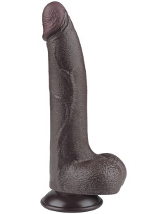 Gode avec Bourses Sliding Skin 17 x 4cm Noir