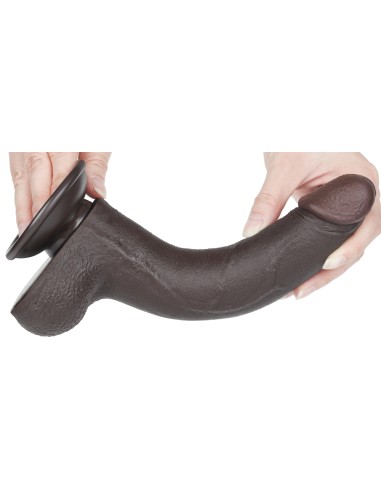 Gode avec Bourses Sliding Skin 17 x 4cm Noir