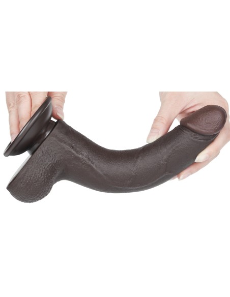 Gode avec Bourses Sliding Skin 17 x 4cm Noir Gode avec Bourses Sliding Skin 17 x 4cm Noir