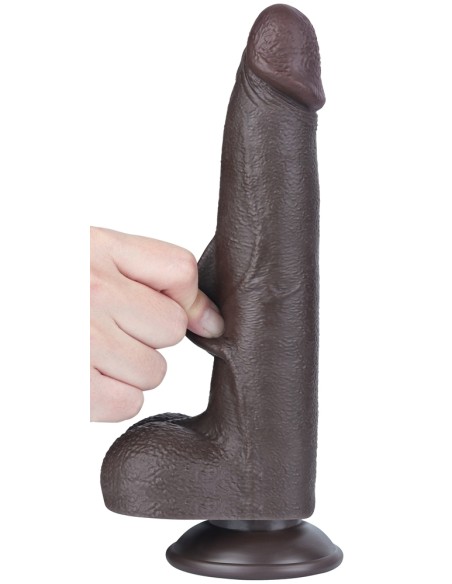 Gode avec Bourses Sliding Skin 17 x 4cm Noir Gode avec Bourses Sliding Skin 17 x 4cm Noir