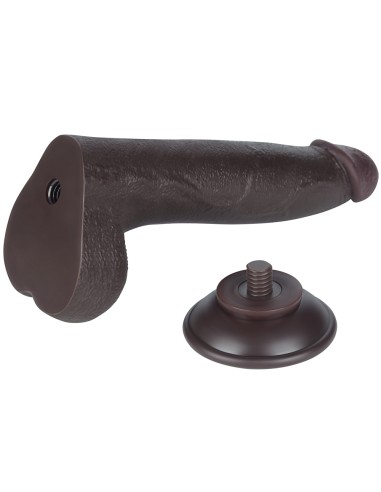 Gode avec Bourses Sliding Skin 17 x 4cm Noir