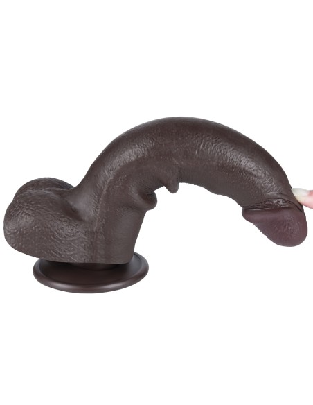 Gode avec Bourses Sliding Skin 17 x 4cm Noir Gode avec Bourses Sliding Skin 17 x 4cm Noir