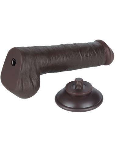 Gode avec Bourses Sliding Skin 15 x 4.5cm Noir