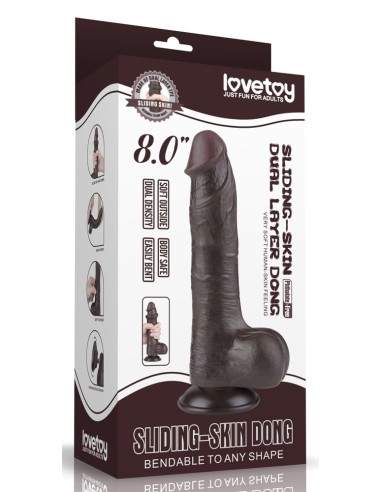 Gode Sliding Skin 14.5 x 4cm Noir