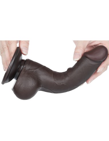 Gode avec Bourses Sliding Skin 13 x 3.8cm Noir