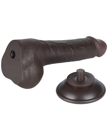 Gode avec Bourses Sliding Skin 13 x 3.8cm Noir