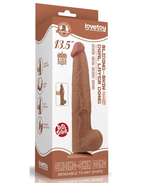 Gode Sliding Skin 26 x 6cm Marron