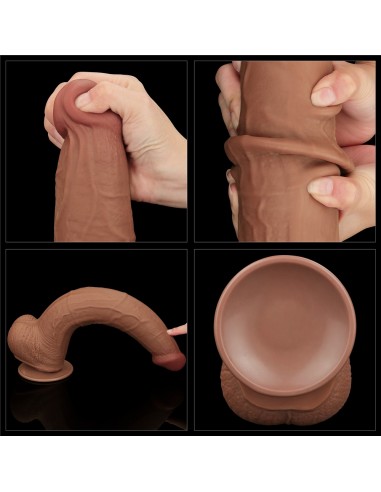 Gode Sliding Skin 26 x 6cm Marron