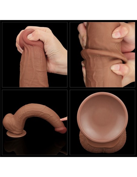 Gode Sliding Skin 26 x 6cm Marron