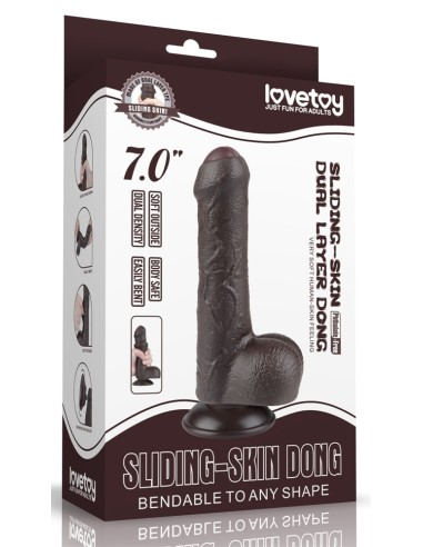 Gode Sliding Skin 12 x 3.7 cm Noir