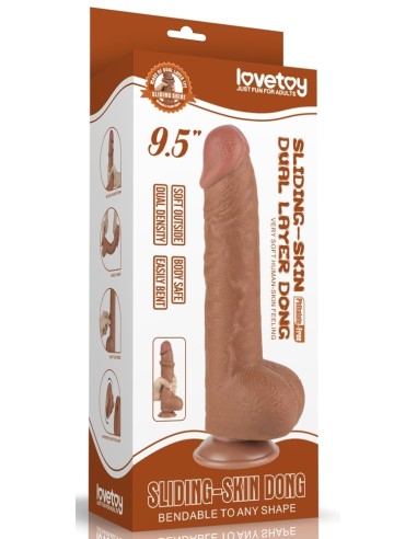 Gode Sliding Skin 18 x 4.7cm Marron