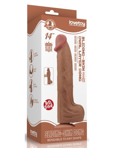 Gode Sliding Skin 27 x 6.5cm Marron