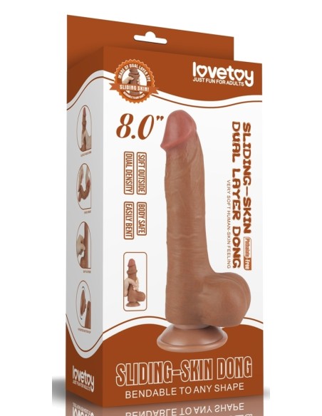 Gode Sliding Skin 14.5 x 4cm Marron