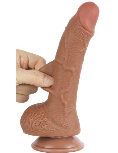 Gode Sliding Skin 14 x 3.5 cm Marron