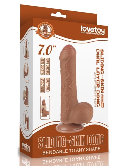 Gode Sliding Skin 12 x 3.7cm Marron