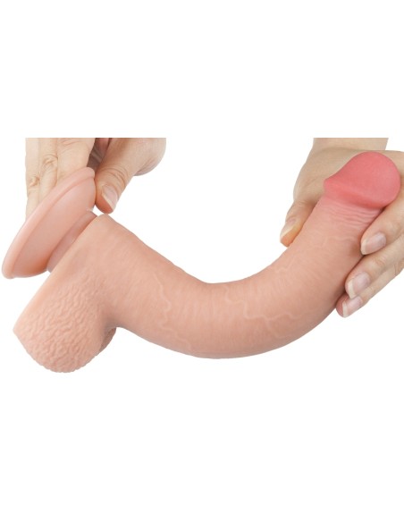 Gode avec Bourses Sliding Skin 17 x 3.5cm Gode avec Bourses Sliding Skin 17 x 3.5cm