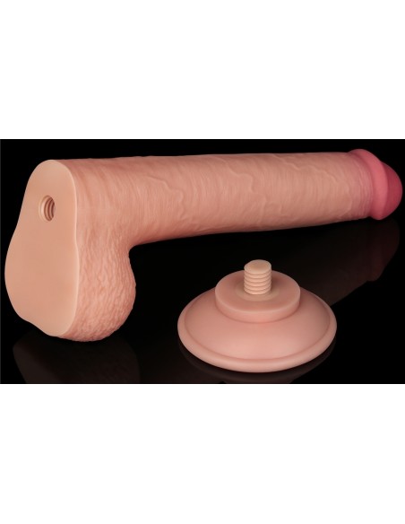 Gode avec Bourses Sliding Skin 17 x 3.5cm Gode avec Bourses Sliding Skin 17 x 3.5cm