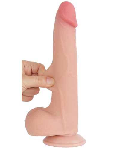 Gode avec Bourses Sliding Skin 17 x 4cm