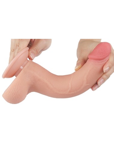 Gode avec Bourses Sliding Skin 17 x 4cm