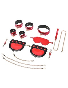 Kit Bondage 7 Pièces Lina Rouge