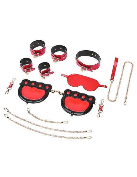Kit Bondage 7 Pièces Lina Rouge Kit Bondage 7 Pièces Lina Rouge
