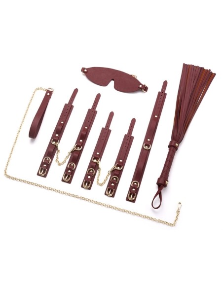 Coffret SM 5 Pièces Sex Navy Bordeaux Coffret SM 5 Pièces Sex Navy Bordeaux