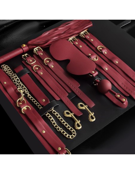 Kit BDSM 11 Pièces Clarissa Rouge Kit BDSM 11 Pièces Clarissa Rouge