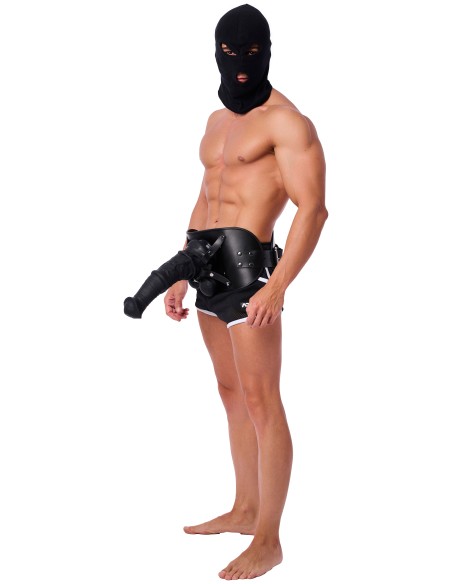 Harnais en cuir pour grand gode