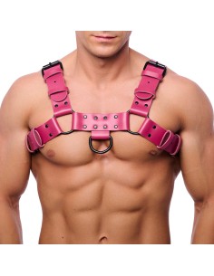 Harnais en cuir Bulldog Rose