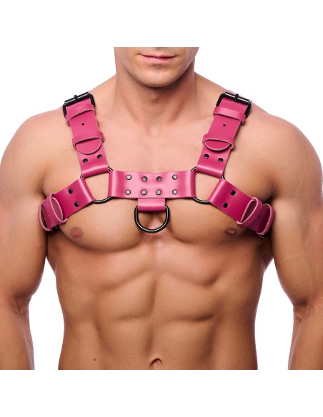 Harnais en cuir Bulldog Rose Harnais en cuir Bulldog Rose