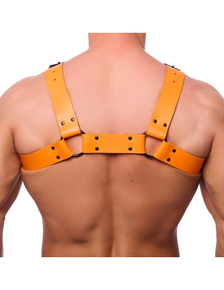Harnais en cuir Bulldog Orange Harnais en cuir Bulldog Orange