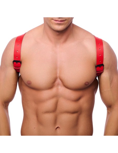 Harnais en cuir Shoulder Rouge