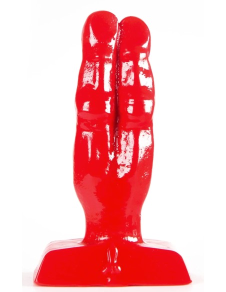 Plug Zizi Double Finger Fuck 10 x 4 cm Rouge