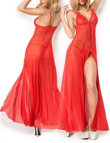 Nuisette longue Erica - Rouge