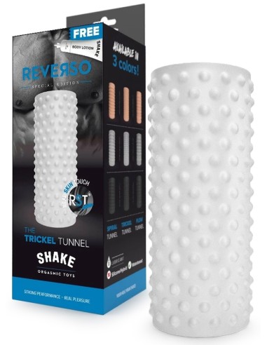 Masturbateur The Trickel Tunnel Shake Reverso Blanc