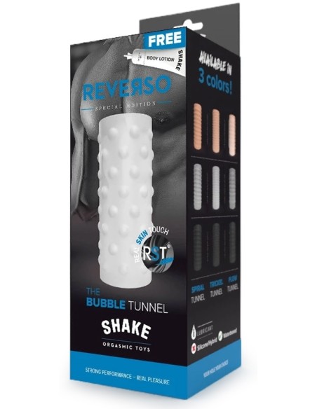 Masturbateur The Bubble Tunnel Shake Reverso Blanc Masturbateur The Bubble Tunnel Shake Reverso Blanc
