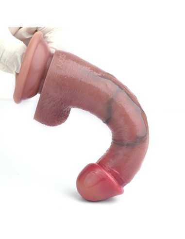 Gode Vibrant Skinnier Nico 14 x 4cm Marron