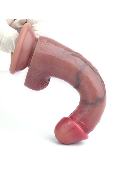 Gode Vibrant Skinnier Nico 14 x 4cm Marron